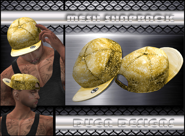 .:DuGa:. Mesh Cap - Glitter Gold 