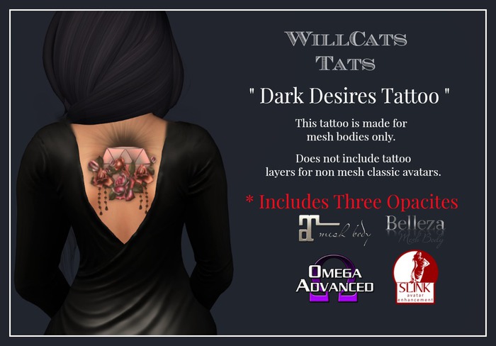 WillCat's Tats  DARK DESIRES TATTOO