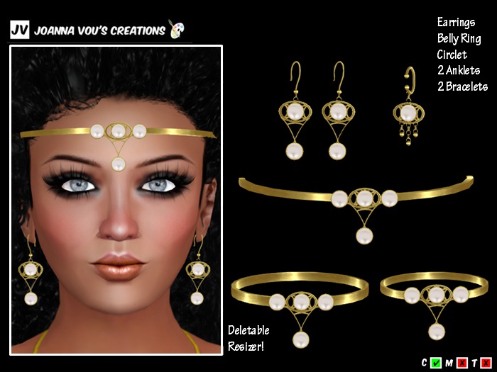 ::JV::Oriental Set-Pearl & Gold