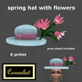 Spring hat with flowers