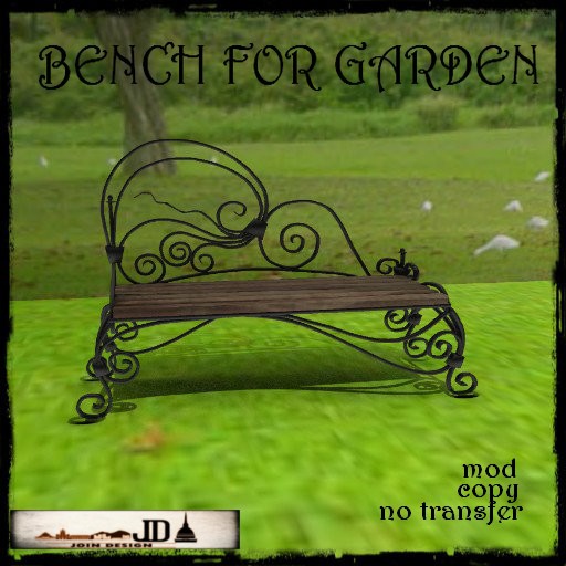 Bench for garden black -  box