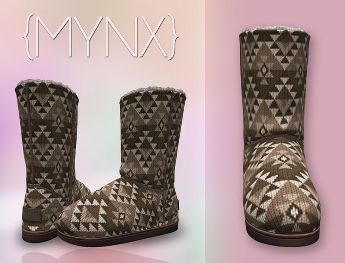 {MYNX} Booties - Aztec Brown