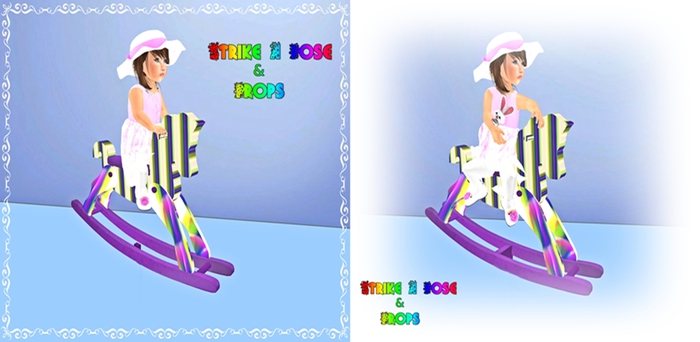 SAP Rocking horse Striped Purple 2 anim- C1 boxed