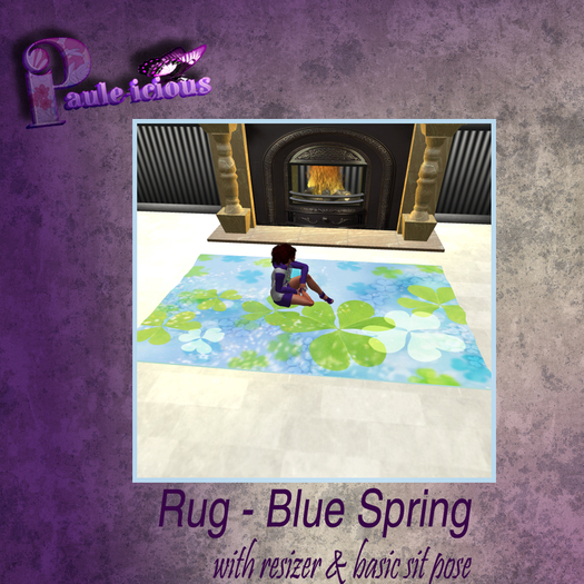 !Paule-icious Rug Blue Spring*