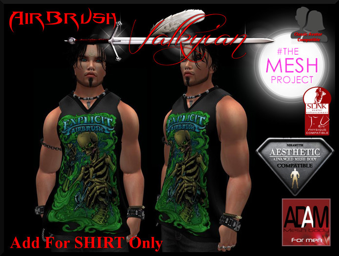 ~Valkyrian~ Mens -AirBrush- JERSEY TOP (BOXED)