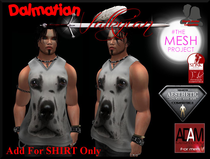 ~Valkyrian~ Mens -Dalmatian- JERSEY TOP (BOXED)