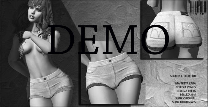 :ESSENCE:High Waist Cuffed Shorts DEMO