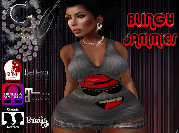 ♥C&J♥ BLINGY JAMMIES GREY