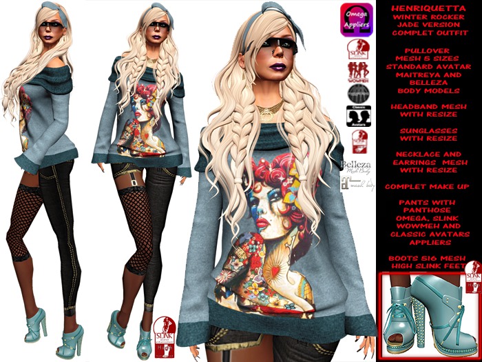 **HENRIQUETA JADE VERSION WINTER ROCKER STYLE COMPLET OUTFIT **