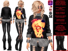 **HORTENCIA BLACK VERSION WINTER GRUNGE STYLE COMPLET OUTFIT **