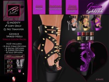 :[Beautitude]: Geniece Spiked Heels [Grape]
