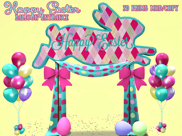 Happy Easter Balloon Bunny Entrance (mod/copy)