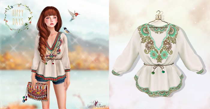 Luas Hippy Days Blouse Green