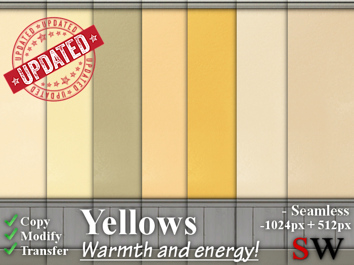 -SW- Yellow Tone Walls Texture Pack -512-
