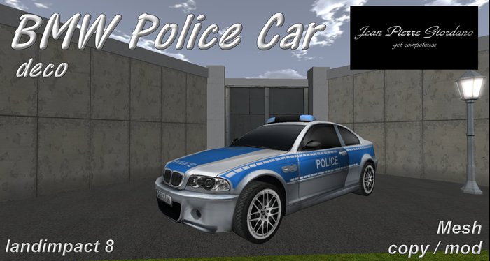 BMW Police Car deco mesh  BOX
