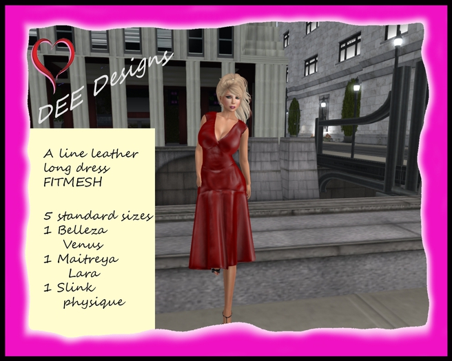 DEE Designs A Line leather dress Red FITMESH
