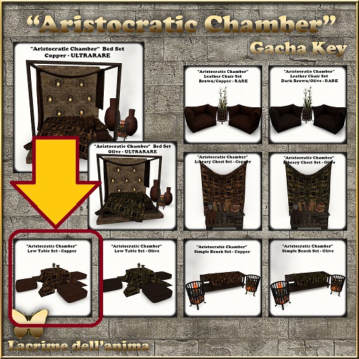 (BOX) Aristocratic Chamber Low Table Set - Copper
