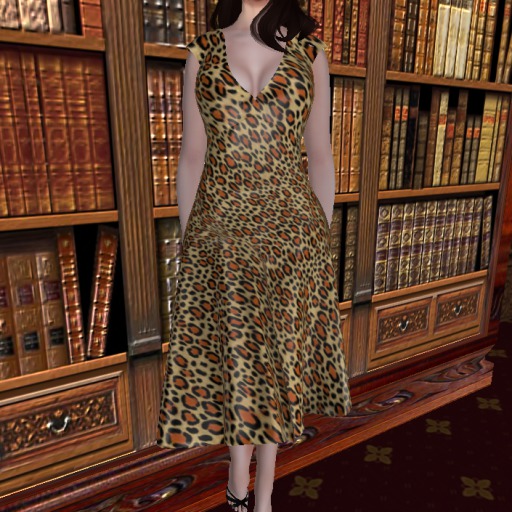 Kendalle Leather Dress Leopard