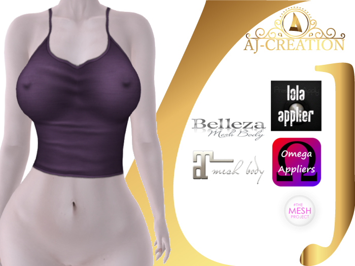 AJ - black tank top with lola aplier