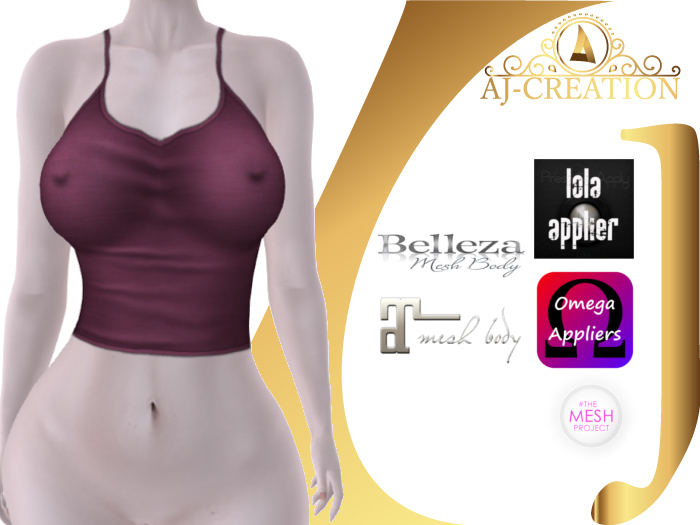 AJ - black tank top with lola aplier