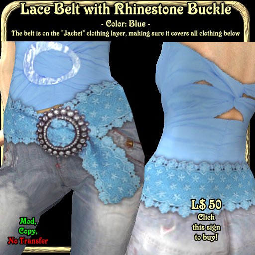 Wunderlich's blue Lace Belt