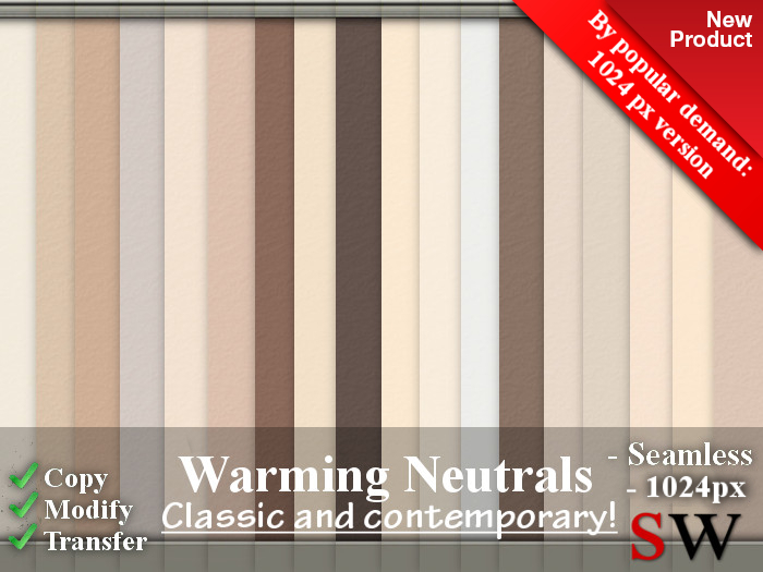 -SW- NEW - Warming Neutrals Texture Pack -1024-