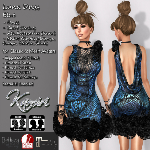 + Kamiri + Luna Dress Blue (ADD ME)