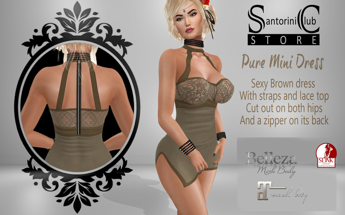 :SC: Pure Mini Dress  ~ Brown