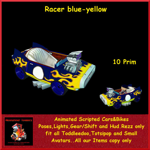 Toddler Racer blue-yellow