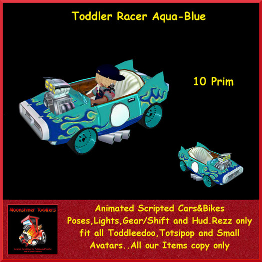 Toddler Racer Aqua-Blue