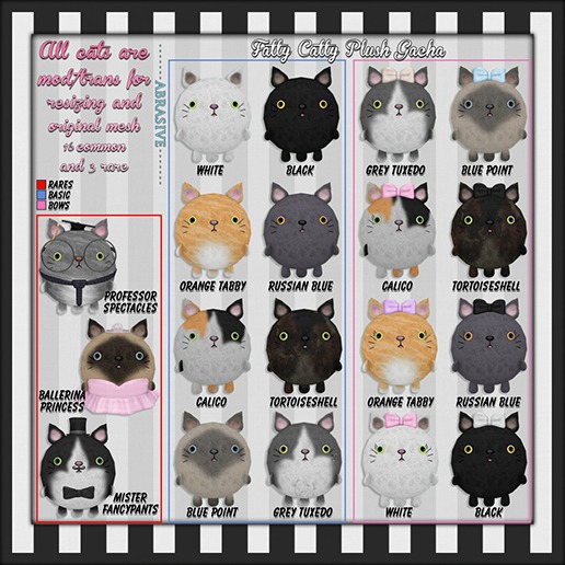 [ abrasive ] Fatty Catty Plush - Mister Fancypants RARE