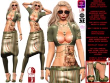 **HALIAS OLIVE VERSION URBAN STYLE COMPLET OUTFIT **