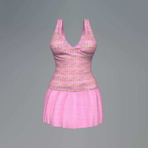 Pink Flower Garden Mesh Dress