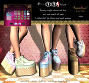 Creamy Waffle shoes with hud ( slink,belleza,maitreya)