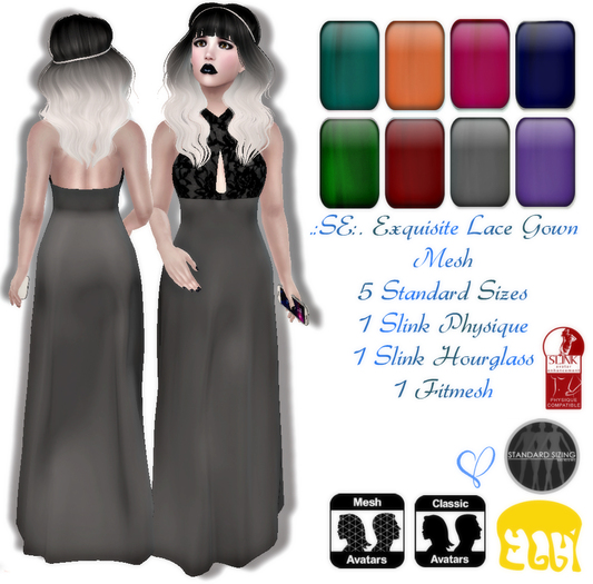 .:SE:. Exquisite Lace -Mesh Gown-
