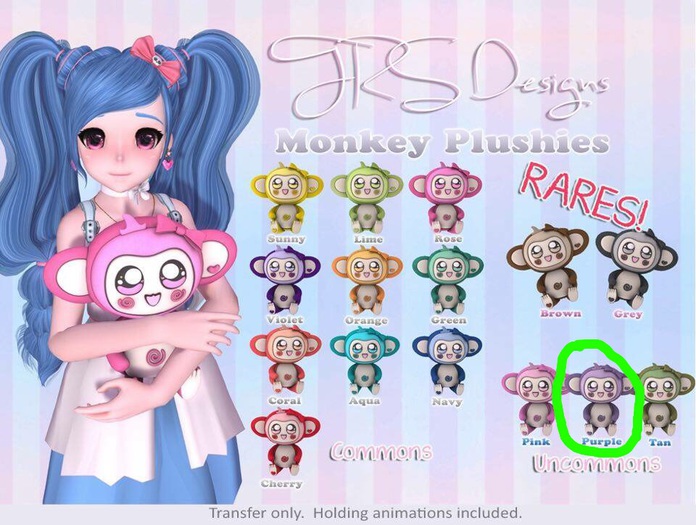 Monkey Plush Uncommon Purple