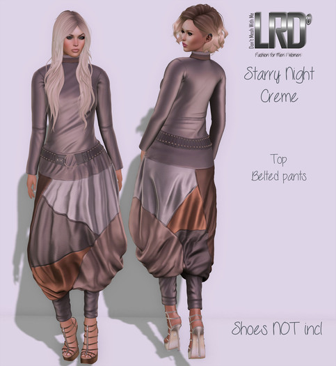 LRD Starry Night Outfit Patchwork Creme