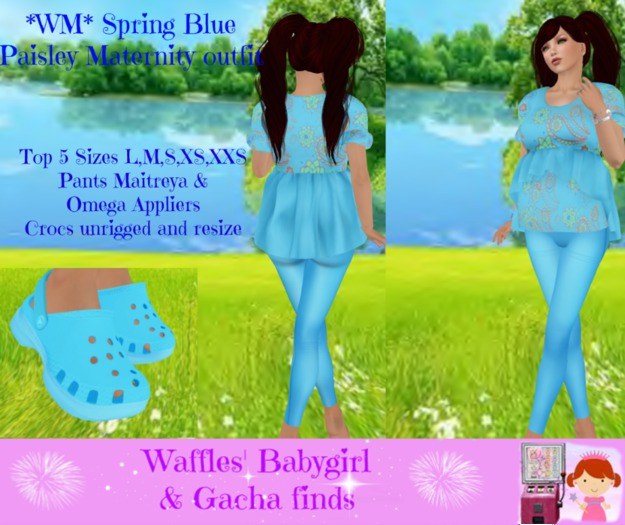 *WM* Hot Pink Paisley Maternity outfit