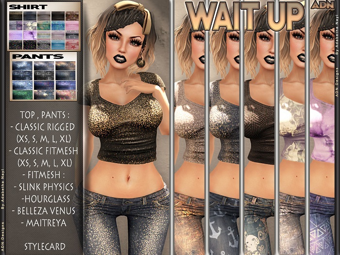 [AdN] WAIT UP (FITMESH  SLINK PHYSICS HOURGLASS BELLEZA VENUS MAITREYA CLASSIC RIGGED & CLASSIC FITMESH )