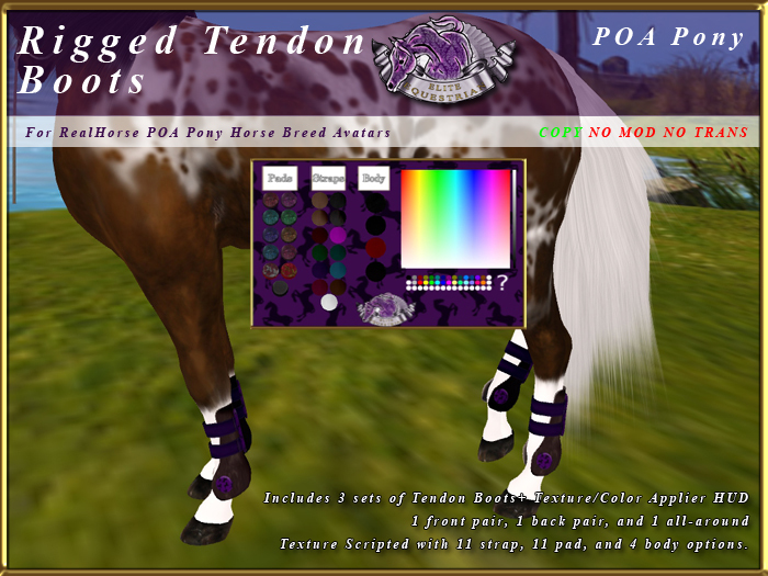 *E* RealHorse Rigged Tendon Boots [BOXED]  RHPOA Pony