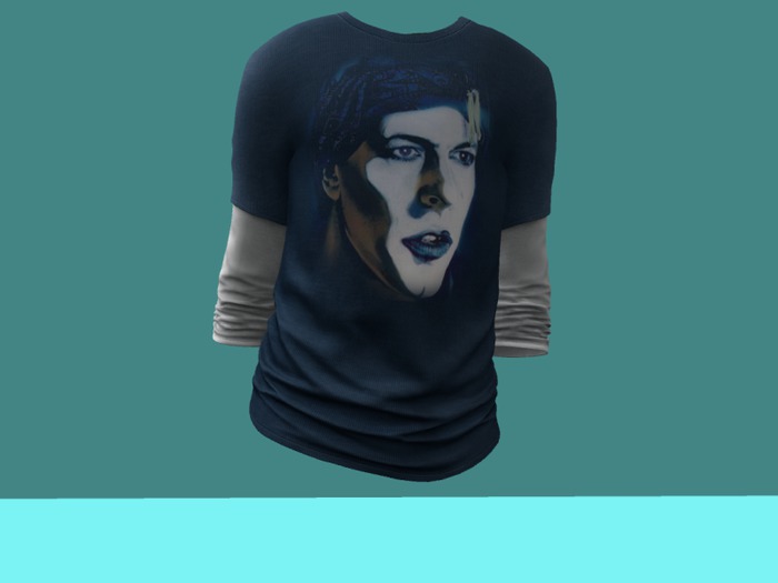 Bowie Blue Jean Mesh Shirt