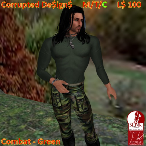 Corrupted Designs - Combat Green - Slink Appliers