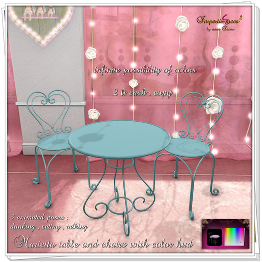 Marieta table and chair color changer hud