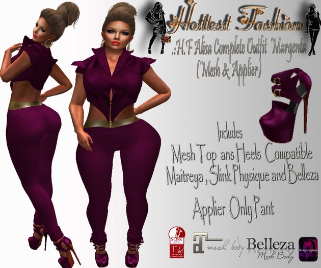 .:H.F Alisa Margenta Set (Mesh & Applier)