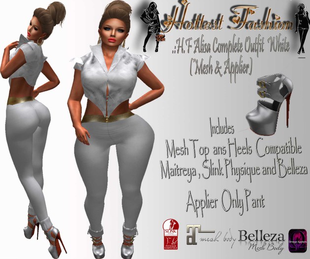 .:H.F Alisa White Set (Mesh & Applier)