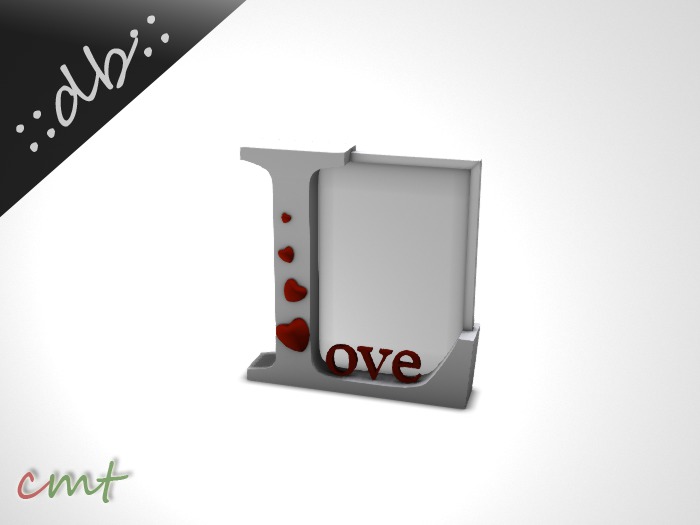 ::db:: Love Picture Frame white / red