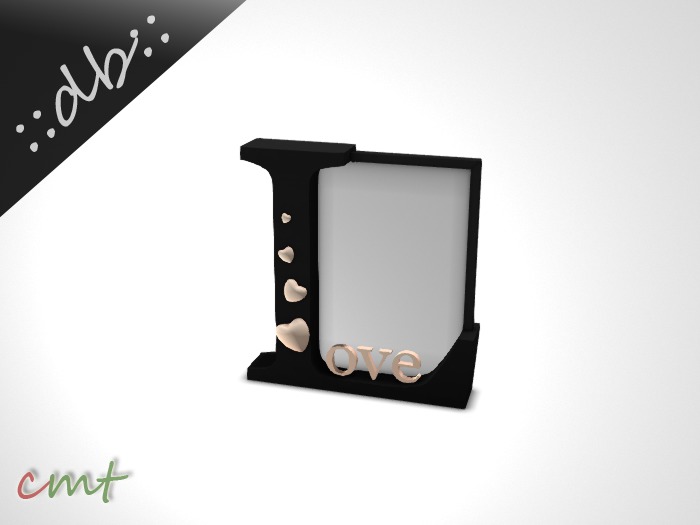 ::db:: Love Picture Frame black / rose