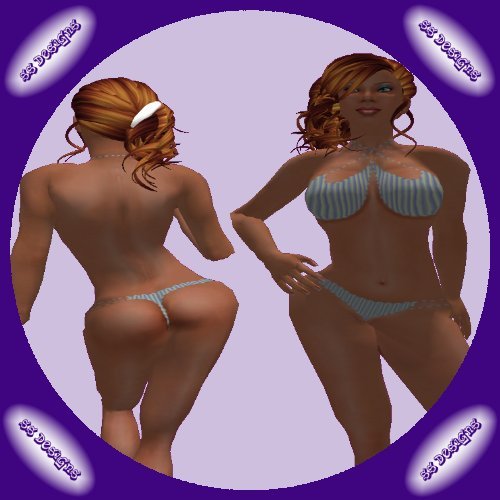 !!SS Designs-Bikini 2 -BlueYellow Stripes