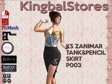 150 KS ZANIMAR TANK&PENCIL SKIRT P003