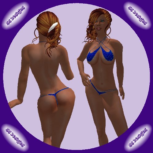!!SS Designs-Bikini 1-Electric Blue